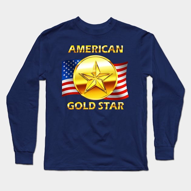 American Gold Star Long Sleeve T-Shirt by Capturedtee